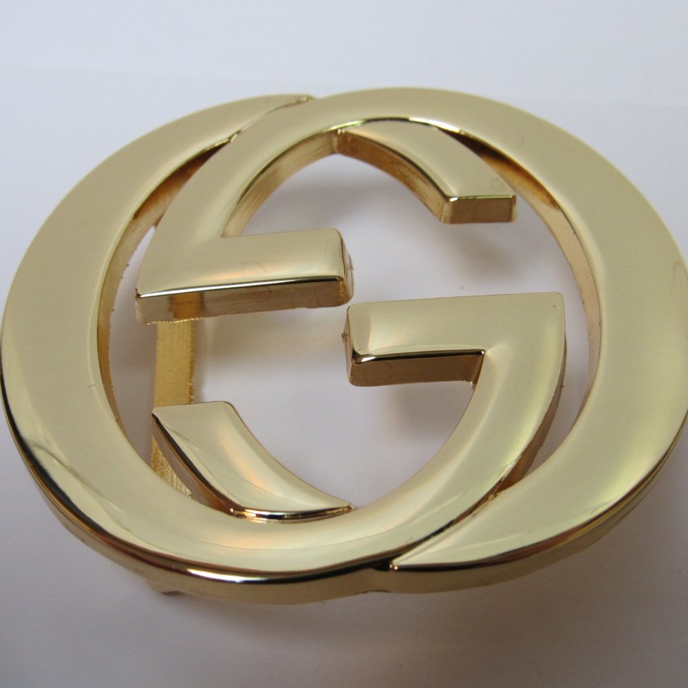 Gucci Authentic Gold Tone Interlocking G Belt Buckle